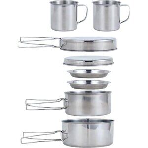 Backpacking Camping Cookware Mini Picnic Camping Cooking Mess Kit with Pot and